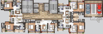 Floor Plan of Satyadeep Shree Sandesh Heights in Vartak Nagar, Thane - Image 78485