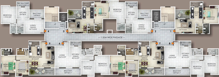 Floor Plan of Raosaheb The Rao Heights in Moshi, Pune - Image 77502