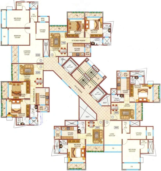 Floor Plan of Srishti Micro in Bhandup West, Mumbai - Image 77725