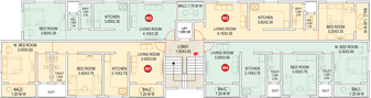 Floor Plan of Sparkle Splendor in Dighi, Pune - Image 77518