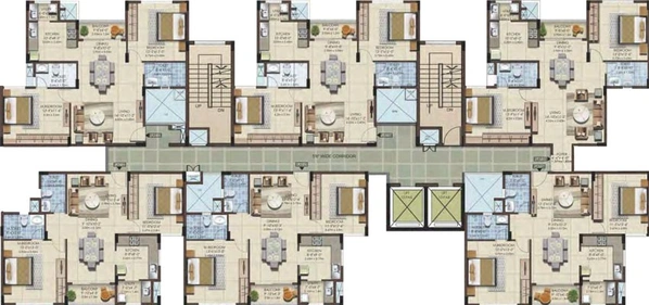 Floor Plan of Mahaveer Celesse in Yelahanka, Bangalore - Image 77529