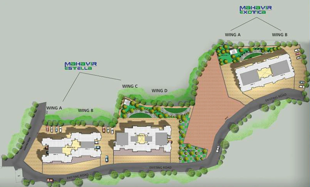 Master Plan of Damji Shamji Shah Mahavir Estella in Ghodbunder Road, Thane - Image 77550