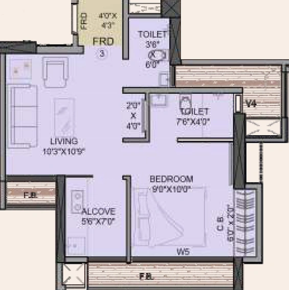 1 BHK Flat in JVM Aroma in Thane West, Thane - Image 779253