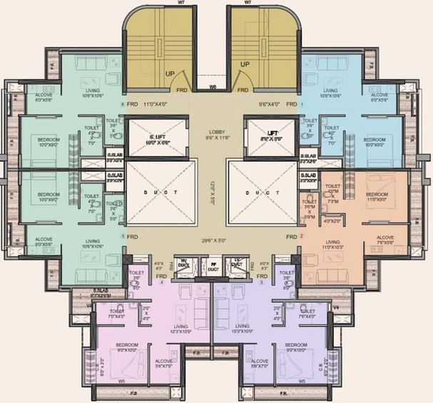 Floor Plan of JVM Aroma in Thane West, Thane - Image 122284