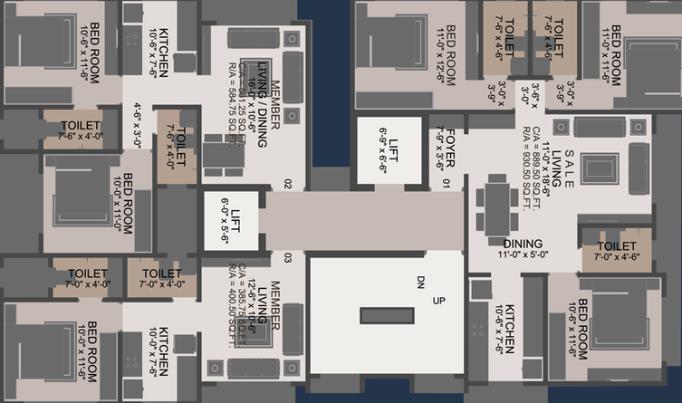Floor Plan of KCD Jogesh Eva in Jogeshwari East, Mumbai - Image 25941