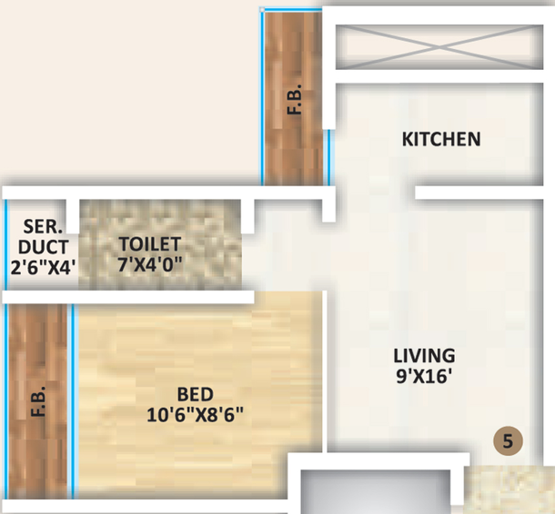 1 BHK Flat in JVM Olive in Thane West, Thane - Image 612238