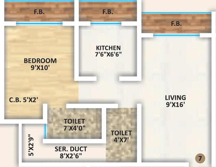 1 BHK Flat in JVM Olive in Thane West, Thane - Image 612239