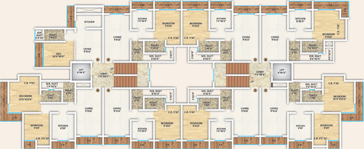 Floor Plan of JVM Olive in Thane West, Thane - Image 77556