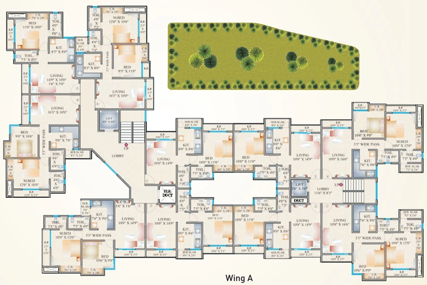 Floor Plan of JVM Sarvam in Kasarvadavali, Thane - Image 77652