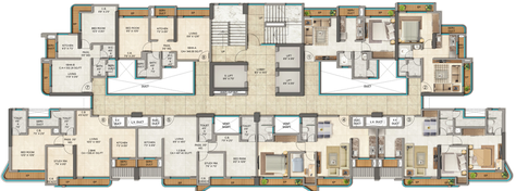 Floor Plan of JVM Veda in Thane West, Thane - Image 80686