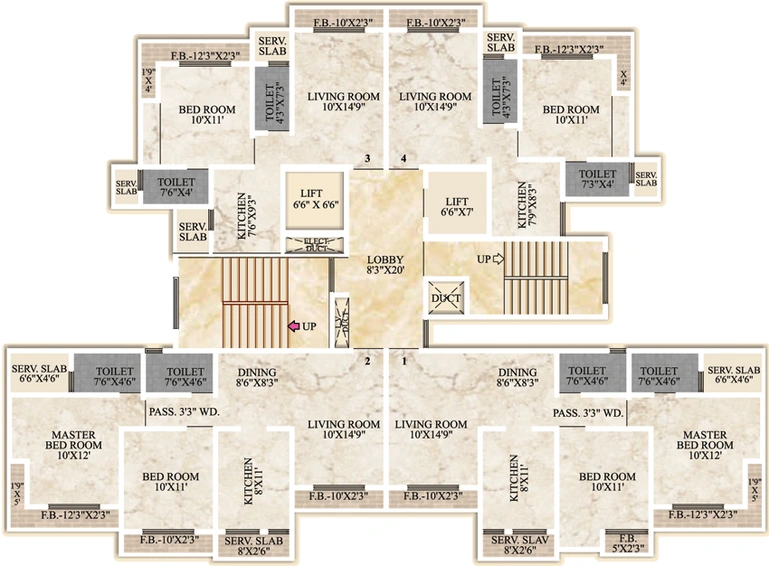 Floor Plan of JVM Orchid in Kapurbawdi, Thane - Image 77916