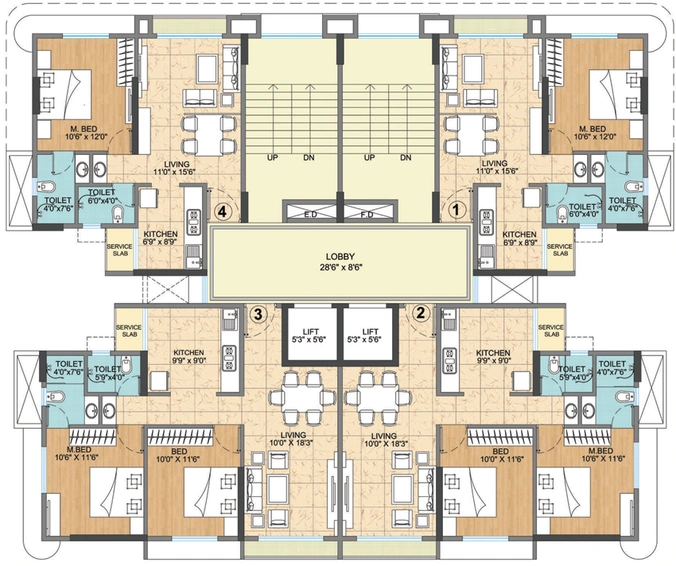 Floor Plan of Vijay Vatika in Kavesar, Thane - Image 77817