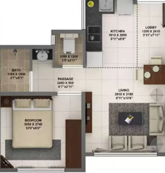 1 BHK Flat in Terraform Dwarka in Ghatkopar East, Mumbai - Image 450574
