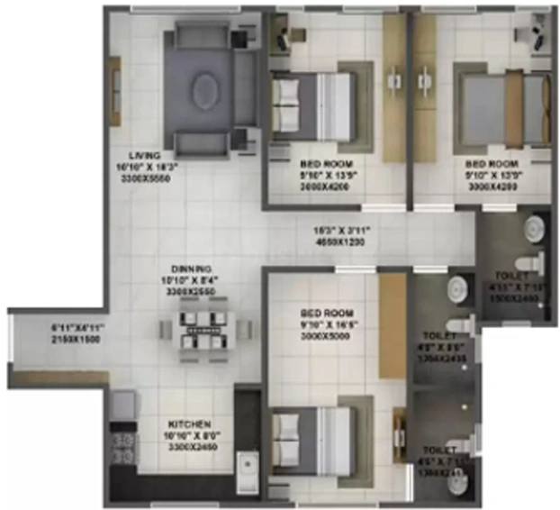 3 BHK Flat in Terraform Dwarka in Ghatkopar East, Mumbai - Image 450579
