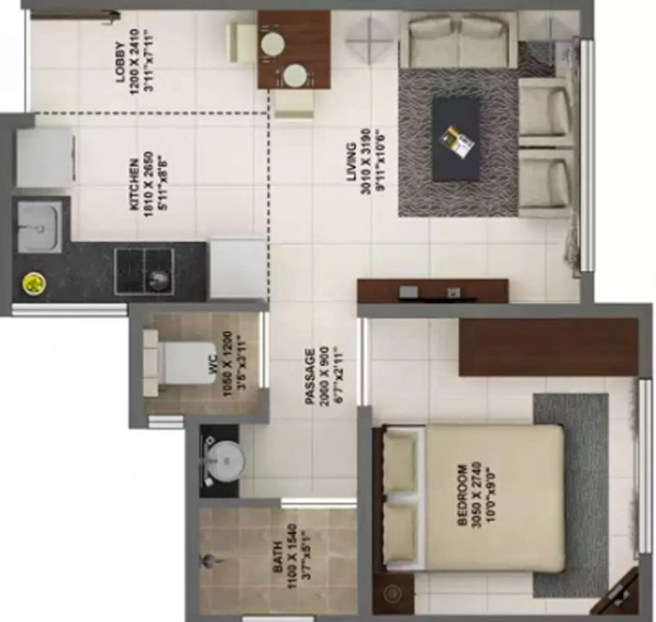1 BHK Flat in Terraform Dwarka in Ghatkopar East, Mumbai - Image 450575
