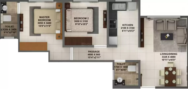 2 BHK Flat in Terraform Dwarka in Ghatkopar East, Mumbai - Image 450577