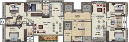 Floor Plan of Vaswani Bel Air in Bandra West, Mumbai - Image 77992