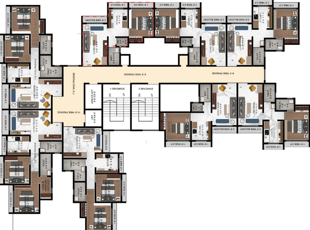 Floor Plan of Jai Bhawani Olivia Bliss in Kalher, Thane - Image 78000