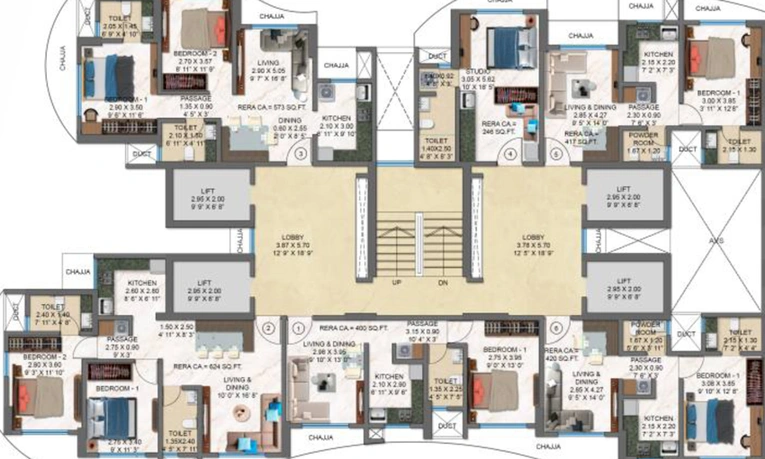 Floor Plan of Trilogy Vishwasangam in Chembur West, Mumbai - Image 26003
