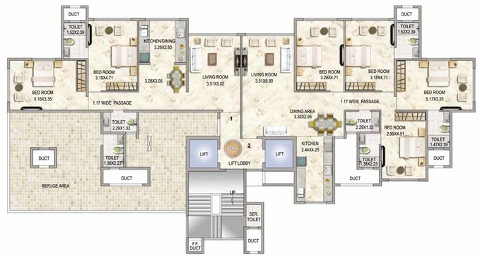 Floor Plan of Concrete Sai Srishti in Chembur East, Mumbai - Image 78114