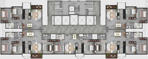 Floor Plan of Hiranandani Vista Residences in Andheri West, Mumbai - Image 109170
