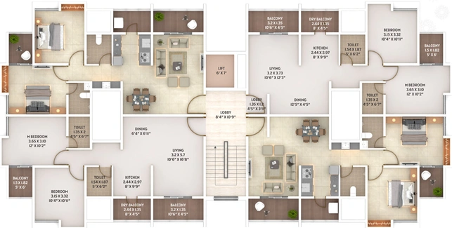 Floor Plan of Balaji Serenity in Baner, Pune - Image 78163