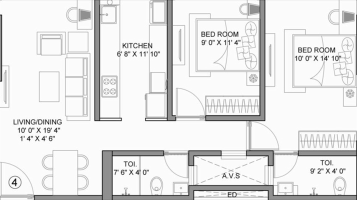 2 BHK Flat in Rajshree 11 east in Ghatkopar East, Mumbai - Image 664022