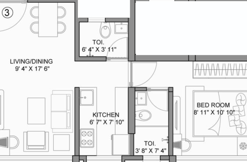 1 BHK Flat in Rajshree 11 east in Ghatkopar East, Mumbai - Image 664020