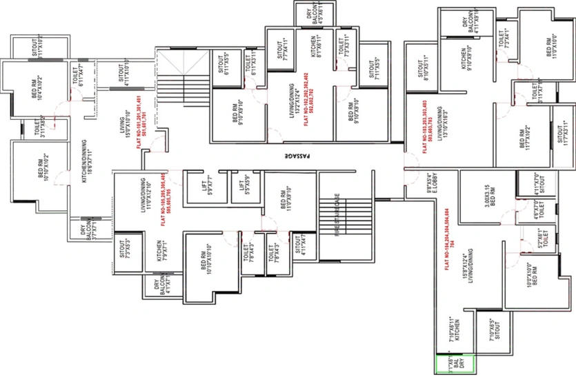 Floor Plan of BG Hare Krishna Kunj in Kondhwa, Pune - Image 78196