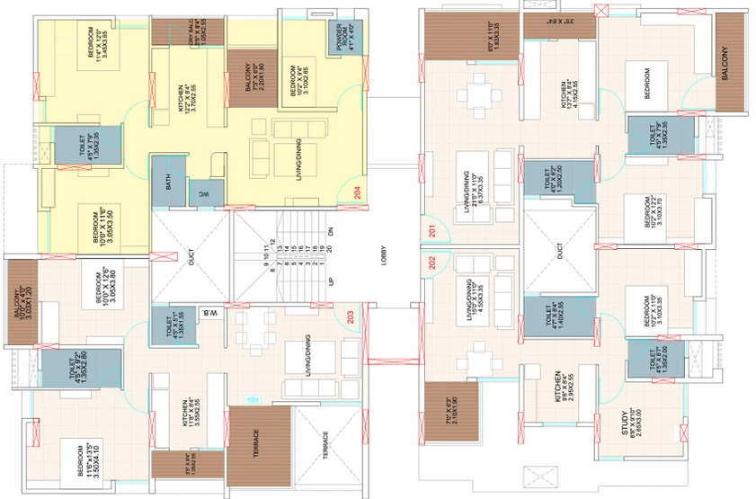 Floor Plan of Anvee Aman in Kothrud, Pune - Image 78208