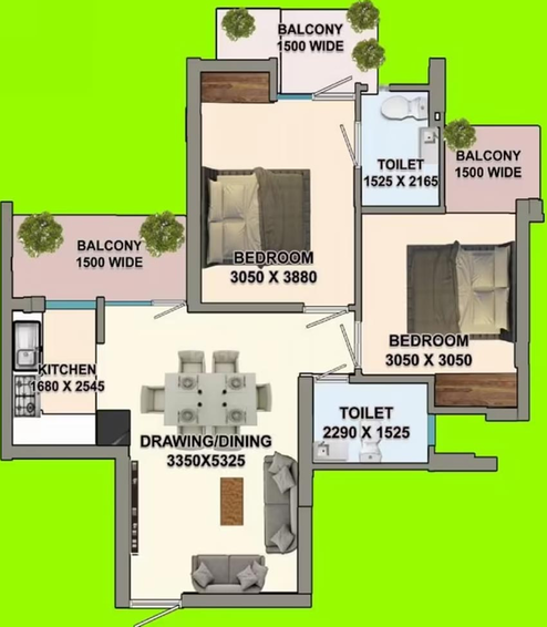 2 BHK Flat in SRPL Flora Heritage in Sector 1, Greater Noida - Image 660343