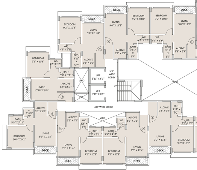 Floor Plan of Ace Courtyard in Mogharpada, Thane - Image 122742