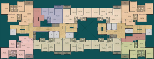 Floor Plan of Dosti Eden in Manpada, Thane - Image 122479