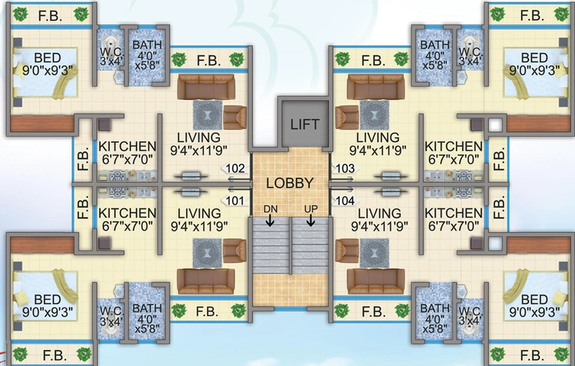 Floor Plan of Kuber Aarambh in Thane East, Thane - Image 78449