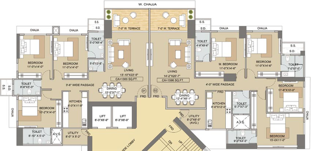 Floor Plan of Techno Aakasa in Worli, Mumbai - Image 78434