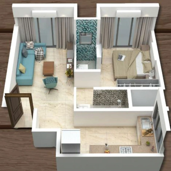 1 BHK Flat in Abhyudaya Star Right Heights in Vikhroli East, Mumbai - Image 773757