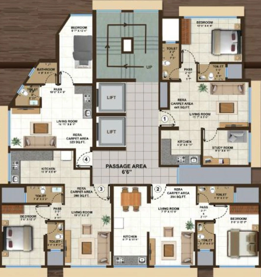 Floor Plan of Abhyudaya Star Right Heights in Vikhroli East, Mumbai - Image 120482