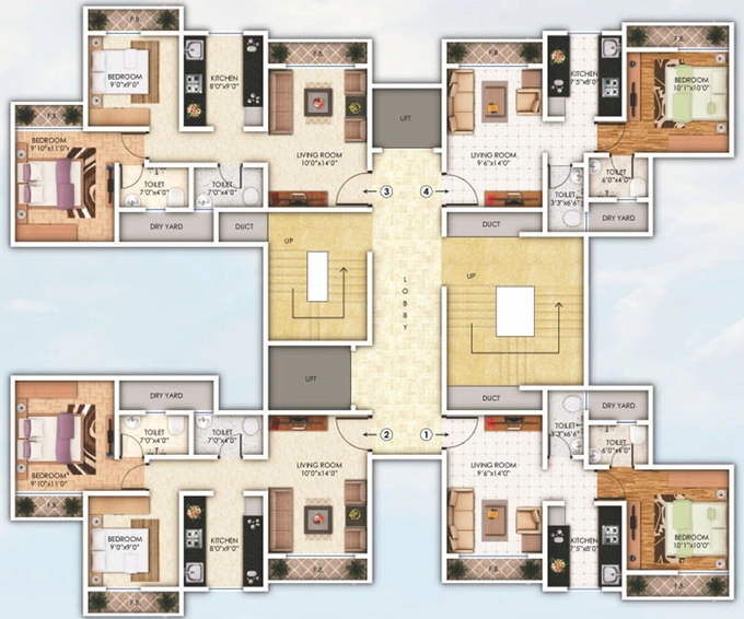 Floor Plan of Trinity Oasis in Ghodbunder Road, Thane - Image 80704