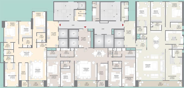 Floor Plan of Hubtown 25 West in Bandra West, Mumbai - Image 78497