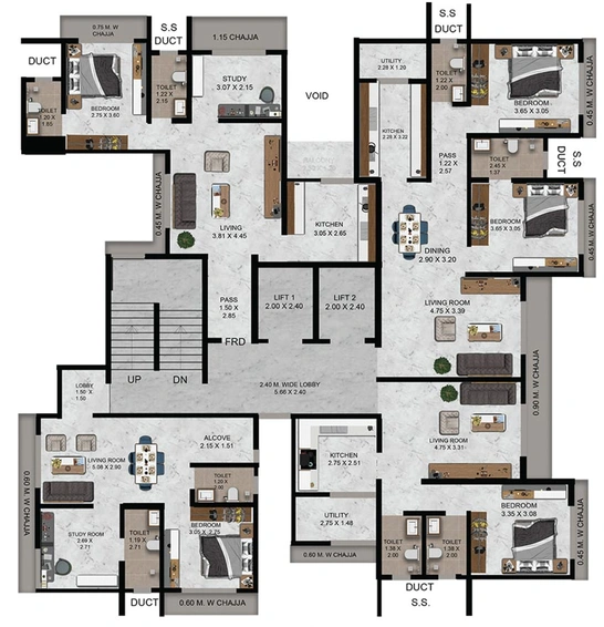 Floor Plan of Arth El Mejor in Dadar East, Mumbai - Image 78592