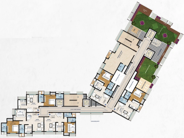 Floor Plan of Larkins Nest in Kasarvadavali, Thane - Image 122952