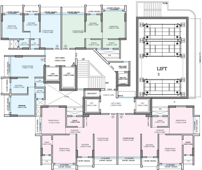 Floor Plan of Mangalam Divya Darpan in Andheri West, Mumbai - Image 78538