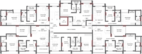 Floor Plan of Mehta Riviera in Kalwa, Thane - Image 78569