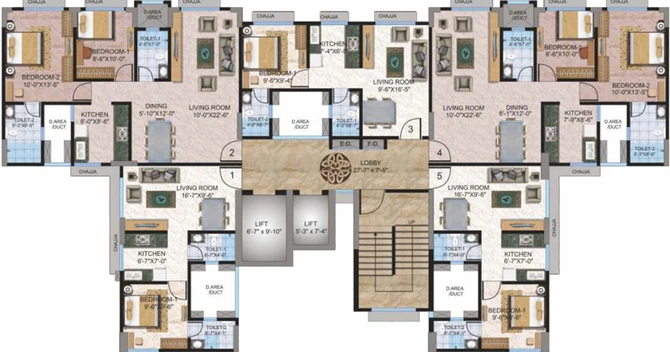 Floor Plan of Aplite Green Stone Heritage in Fort, Mumbai - Image 26315