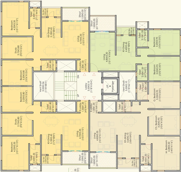 Floor Plan of Kelkar Aditi Sadan in Aundh, Pune - Image 78584