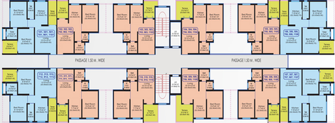 Floor Plan of Silver Homes in Moshi, Pune - Image 78638