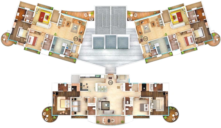 Floor Plan of Vijay Orion in Ghodbunder Road, Thane - Image 78658