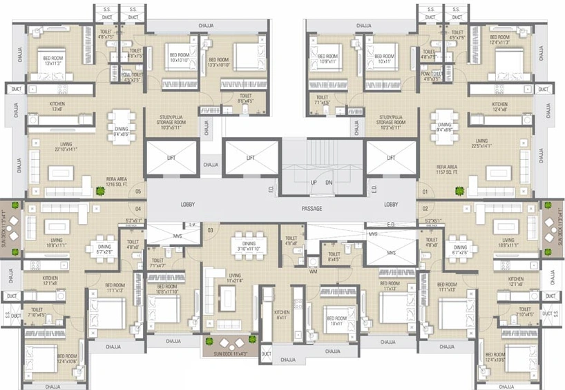 Floor Plan of Swastik Tiara in Ghatkopar East, Mumbai - Image 106744