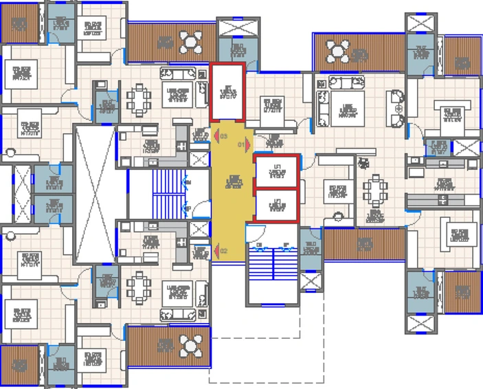 Floor Plan of Ravetkar Parkside in Erandwane, Pune - Image 78725