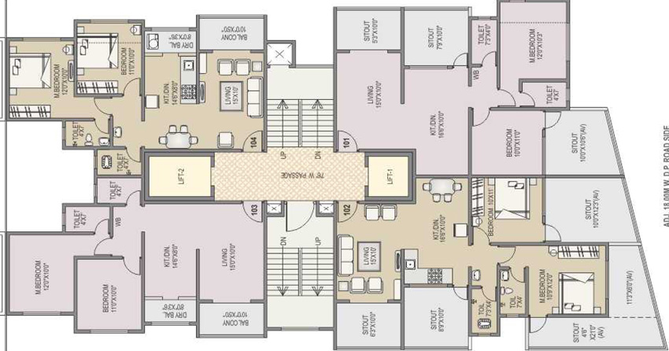 Floor Plan of RR Akshay Heritage in Charholi, Pune - Image 78739